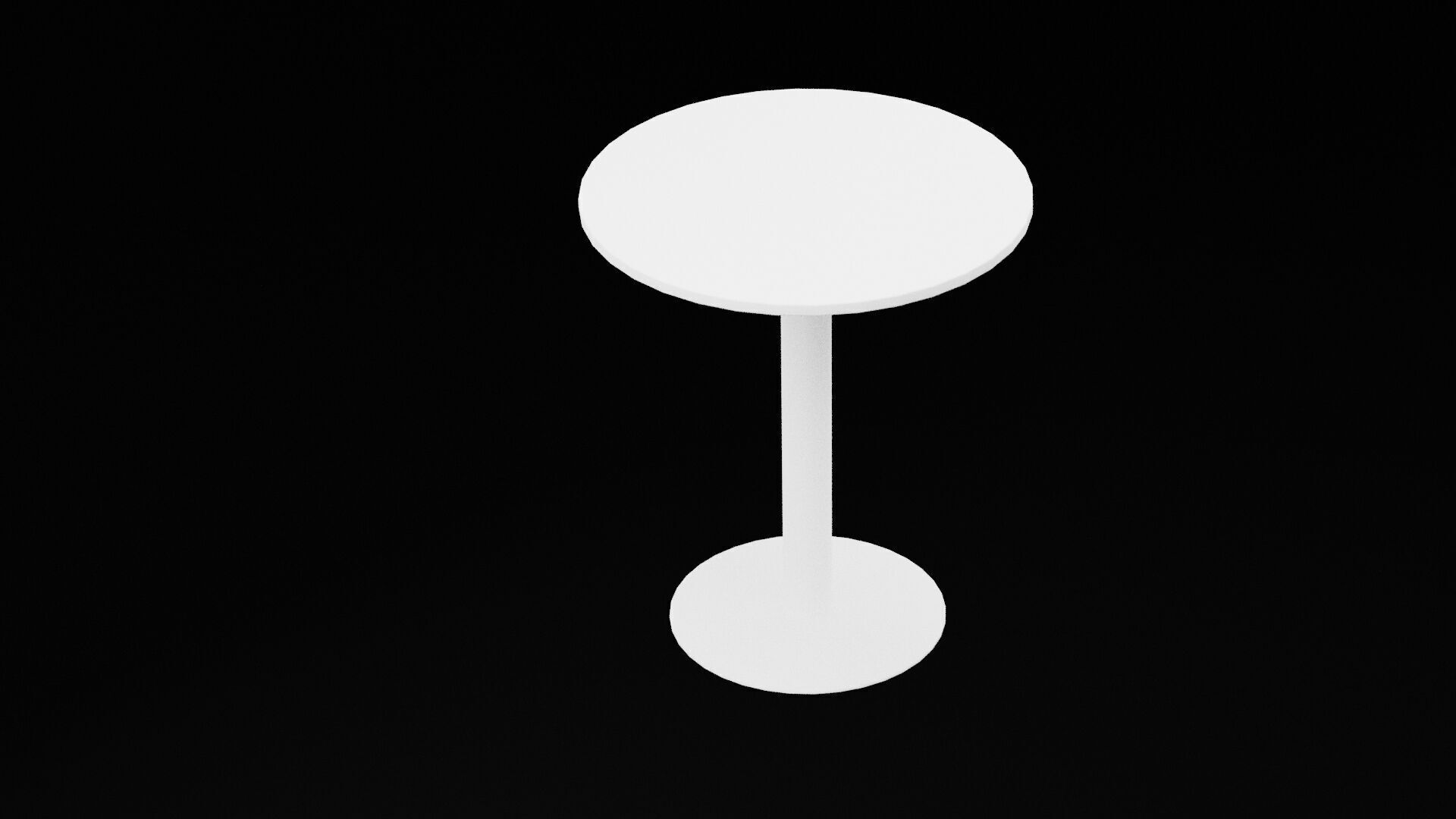 Round Table Furniture Low-poly 3D model_3
