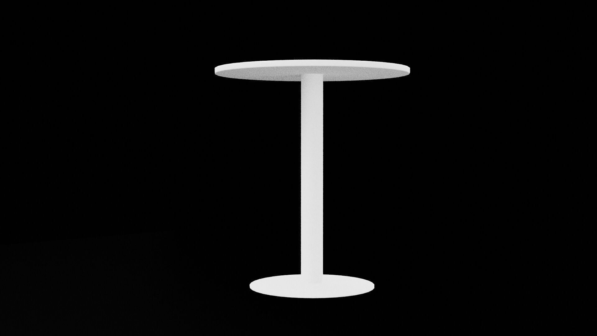 Round Table Furniture Low-poly 3D model_5