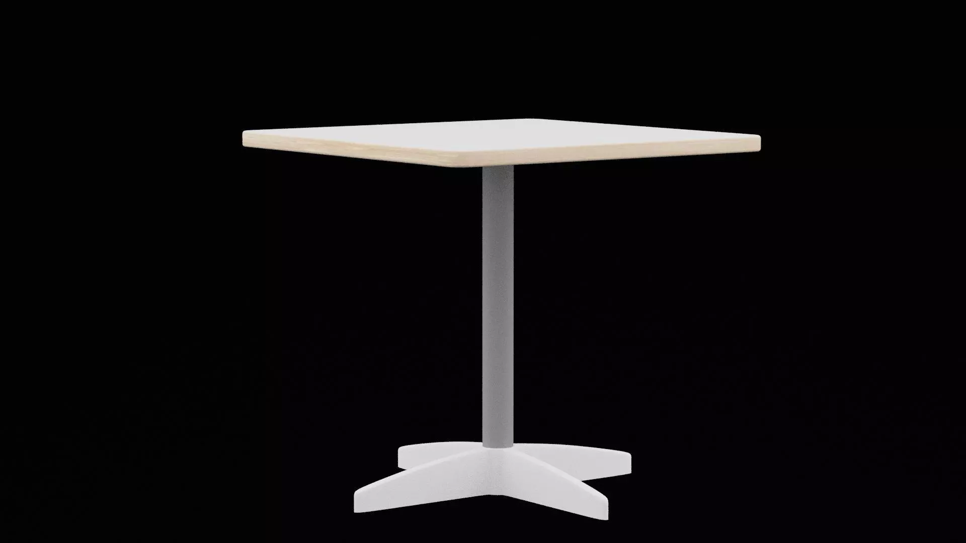 Square Table Low-poly 3D model_0