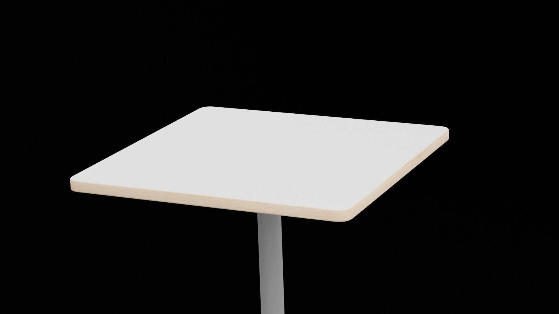 Square Table Low-poly 3D model_1