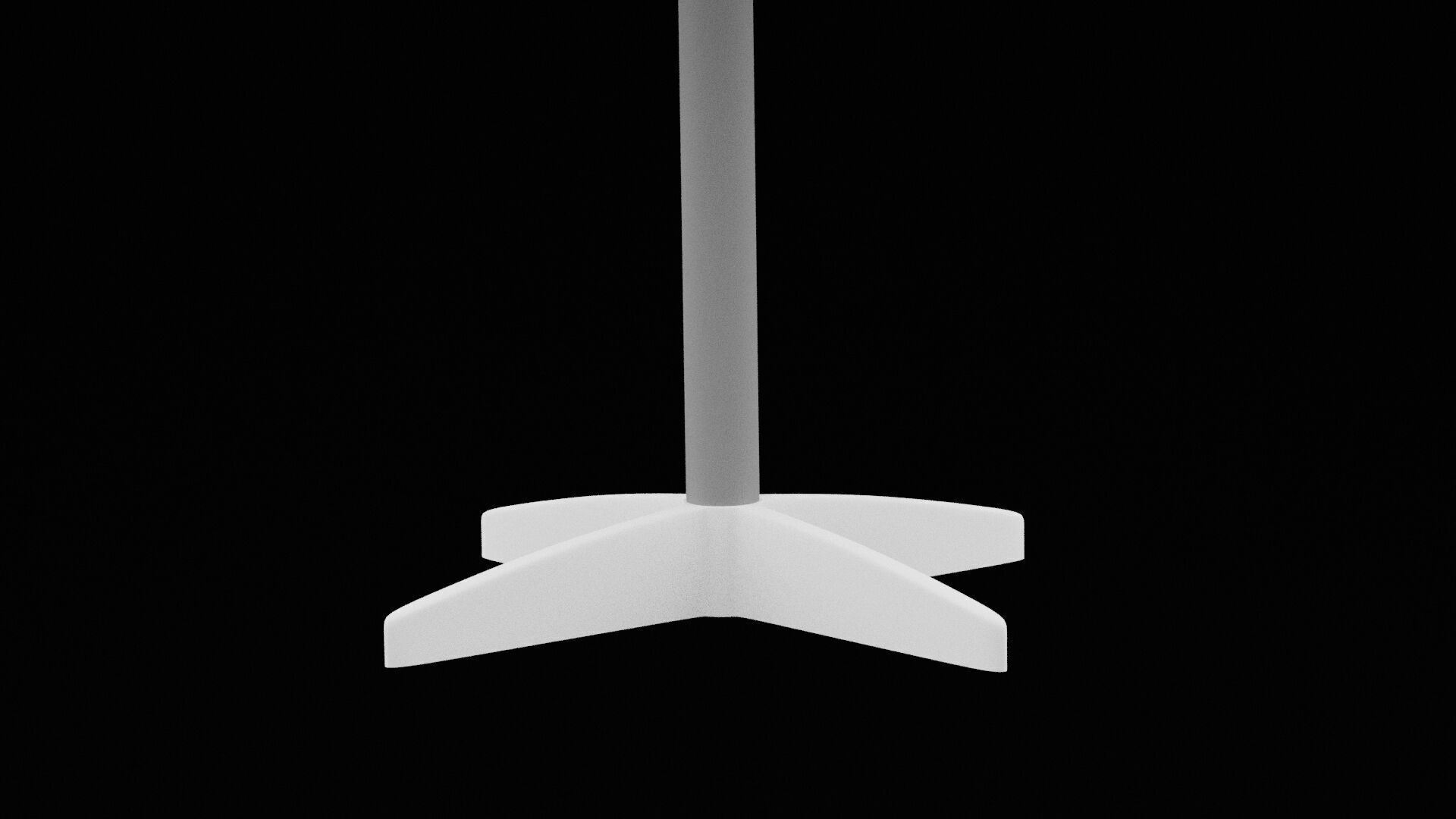 Square Table Low-poly 3D model_3