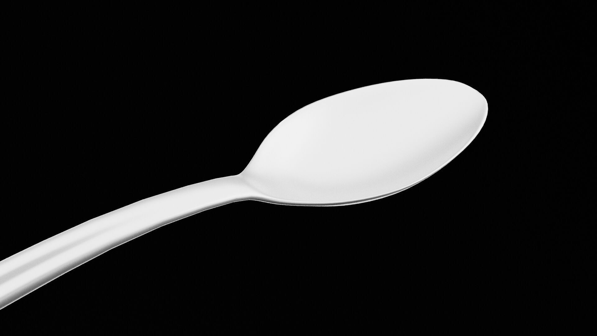 Stainless Steel Spoon Low-poly 3D model_3