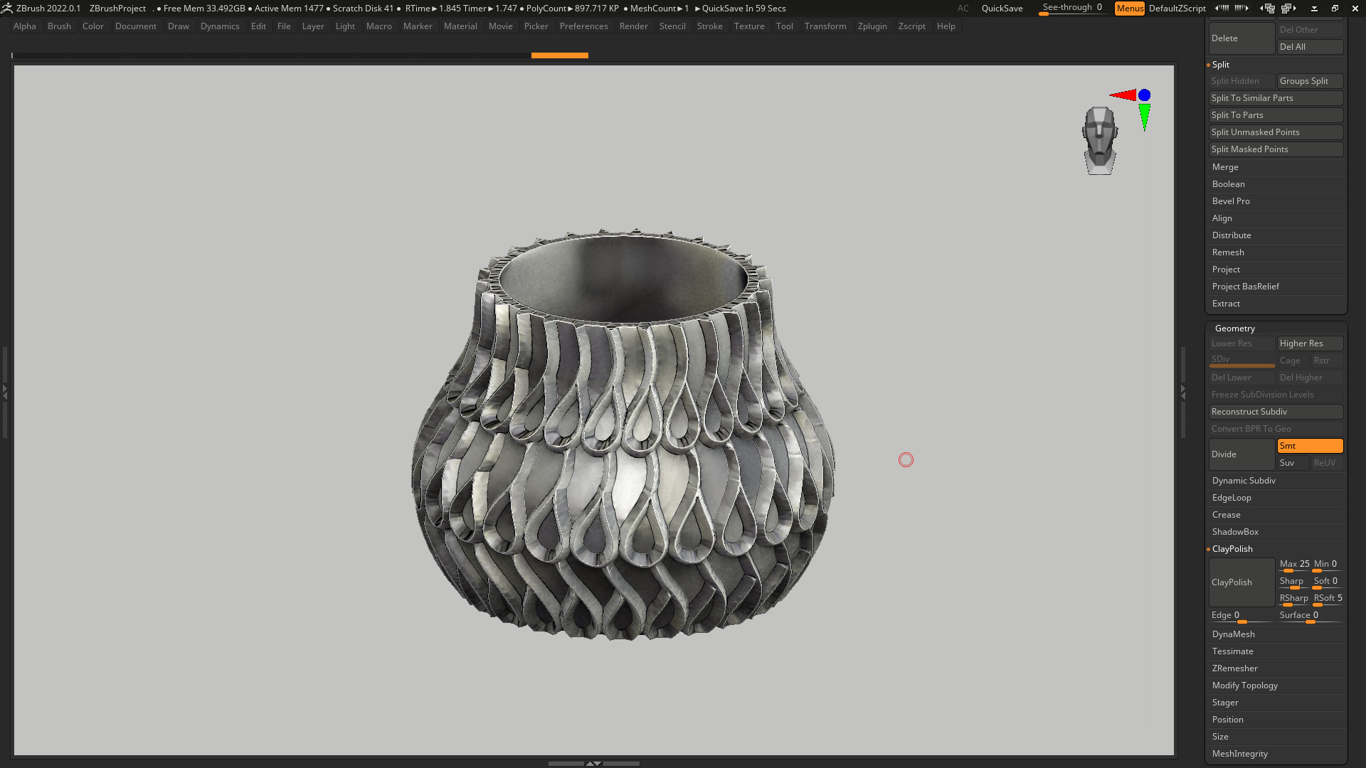 vase 3d print 405  3D print model_3