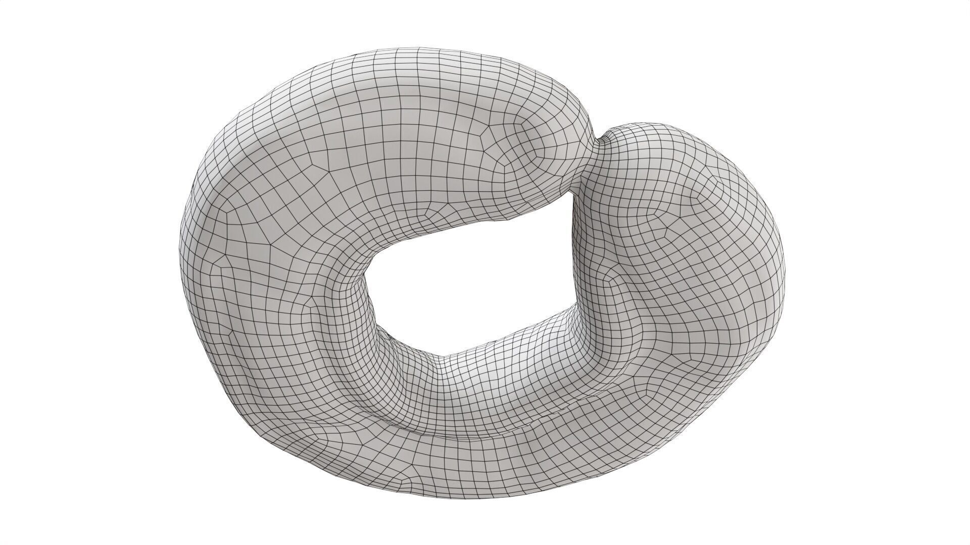 White bread cone with cumin seeds Low-poly 3D model_7