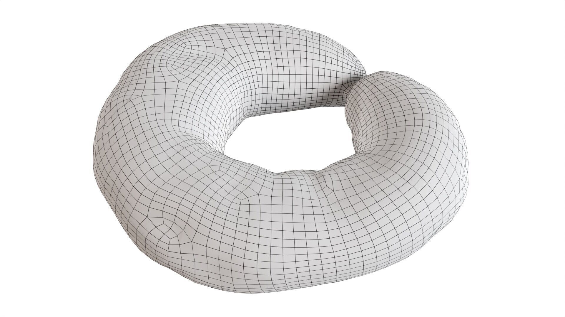 White bread cone with cumin seeds Low-poly 3D model_6