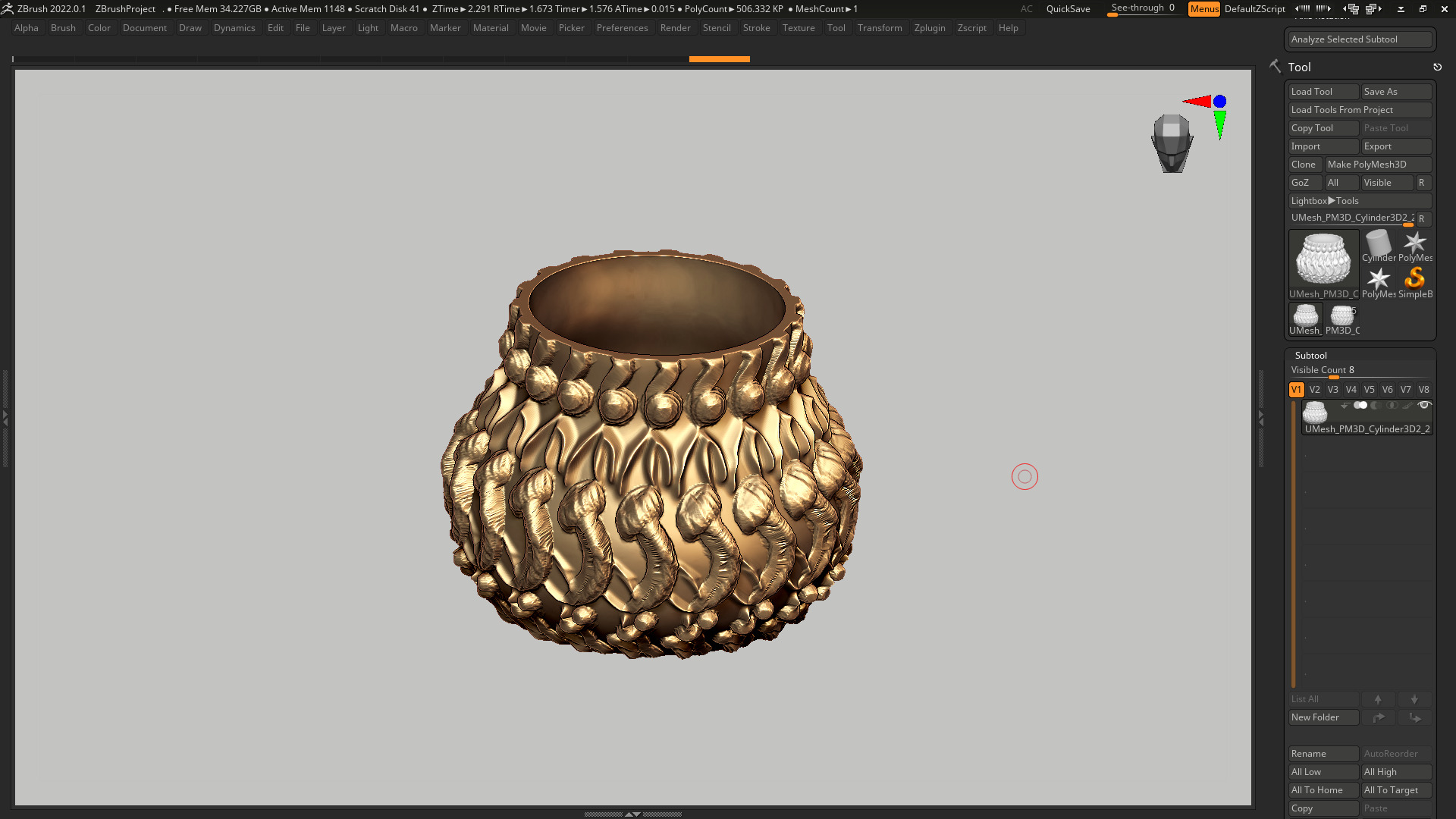 vase 3d print 400 3D print model_3