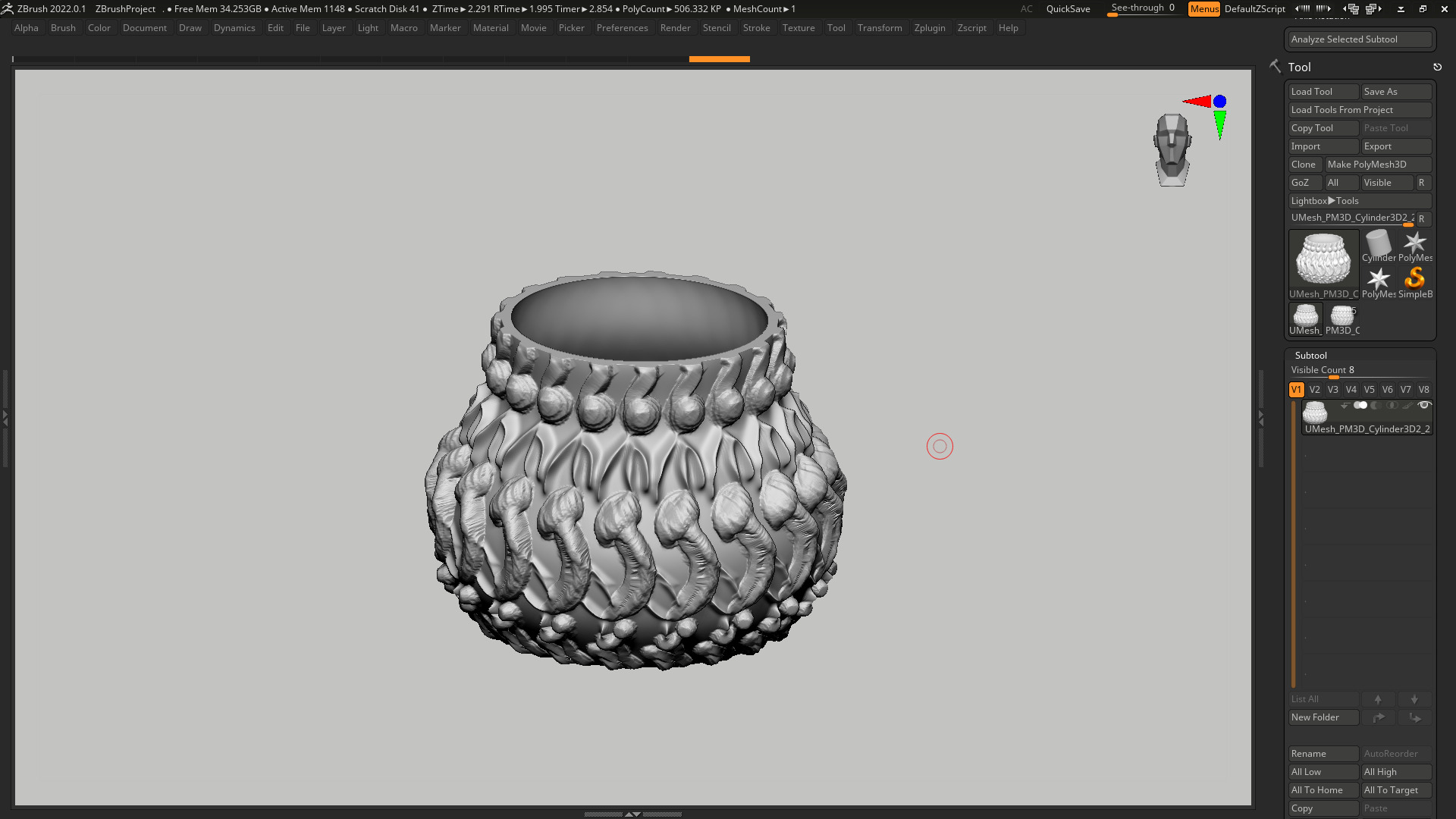 vase 3d print 400 3D print model_4