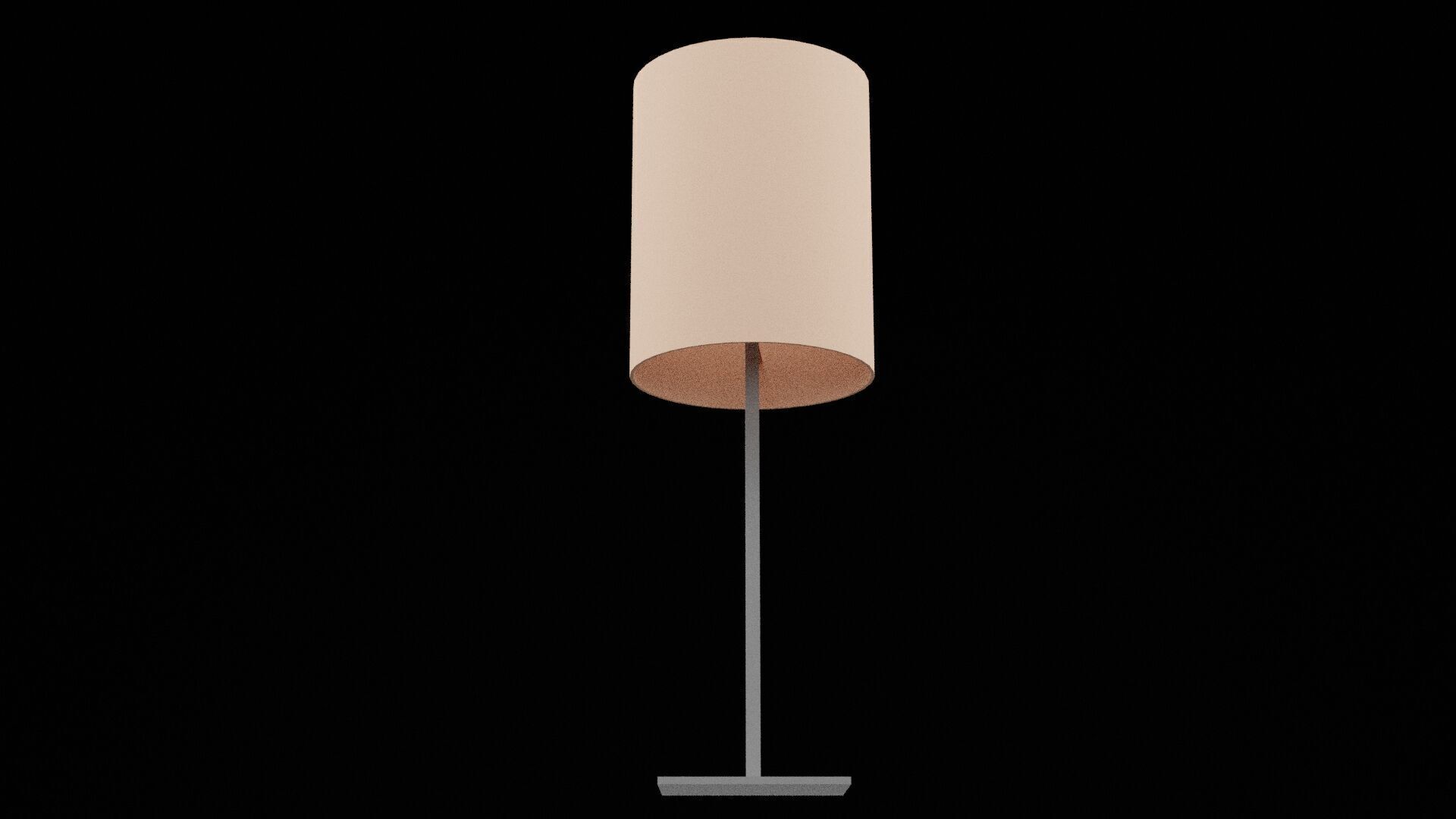 Bedroom Lamp Low-poly 3D model_6