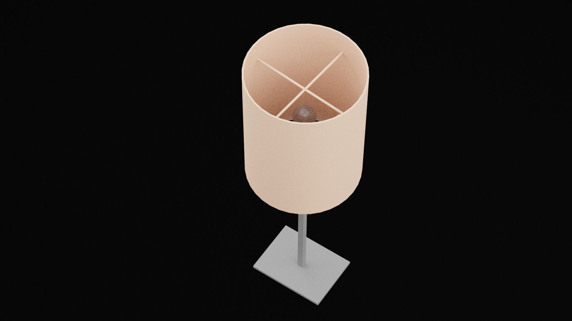 Bedroom Lamp Low-poly 3D model_1