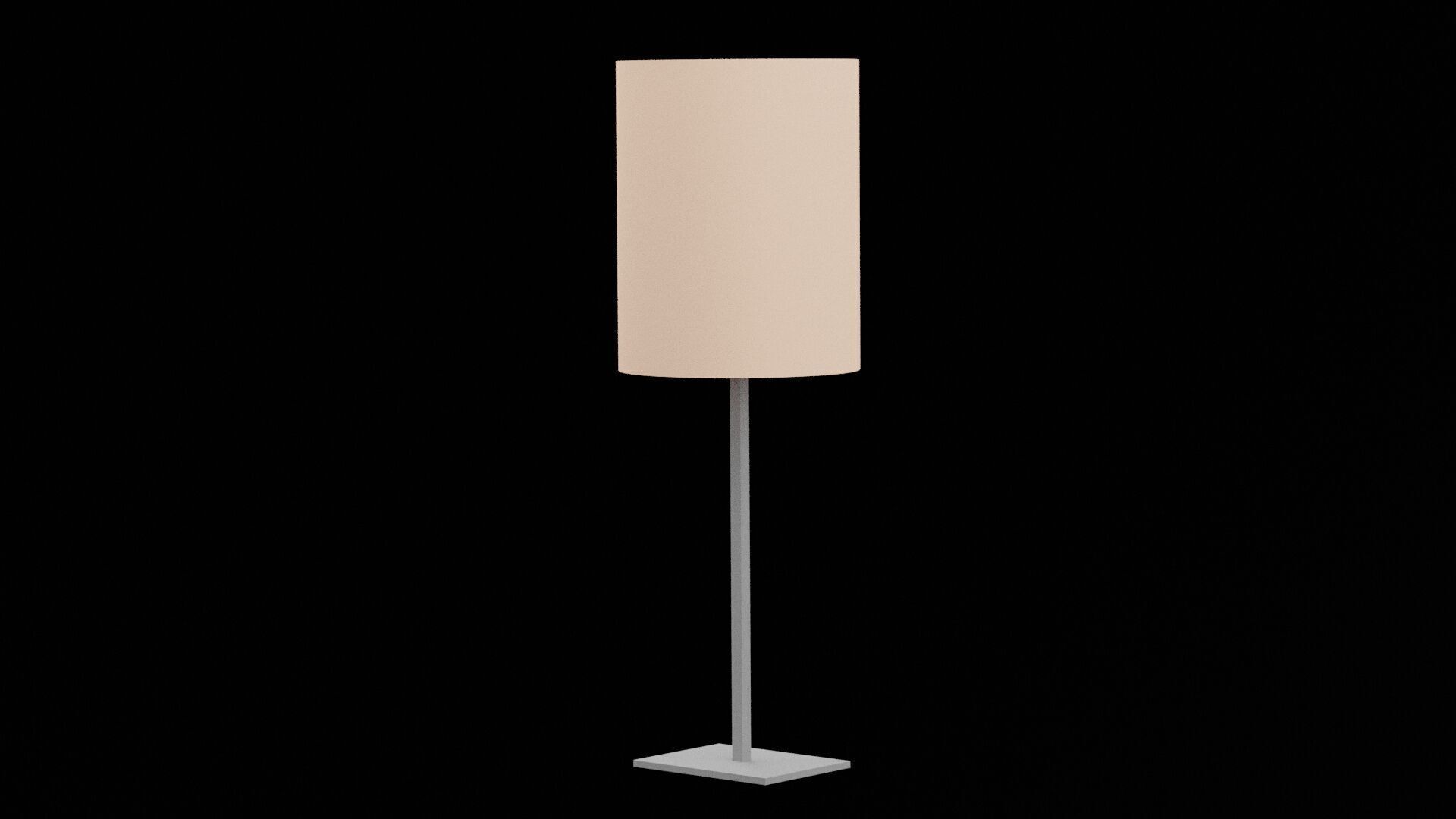 Bedroom Lamp Low-poly 3D model_3