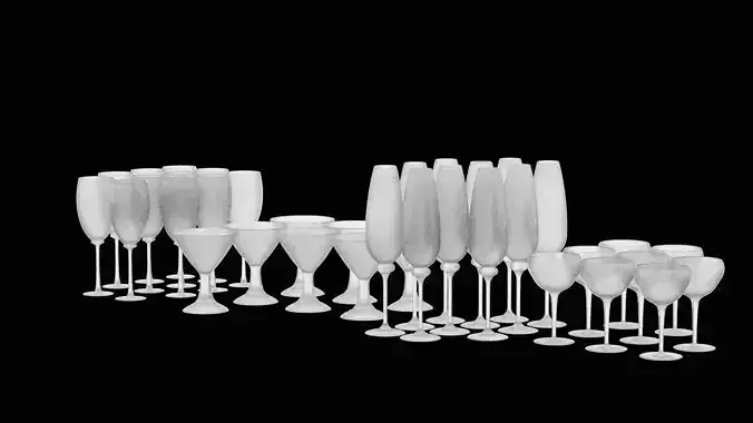 Four Distinct Glass Cups