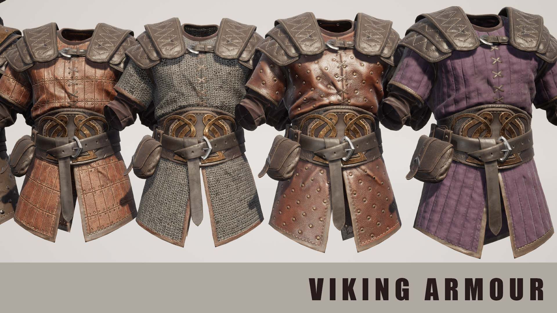 Viking Armour Collection Pack Low-poly 3D model_21