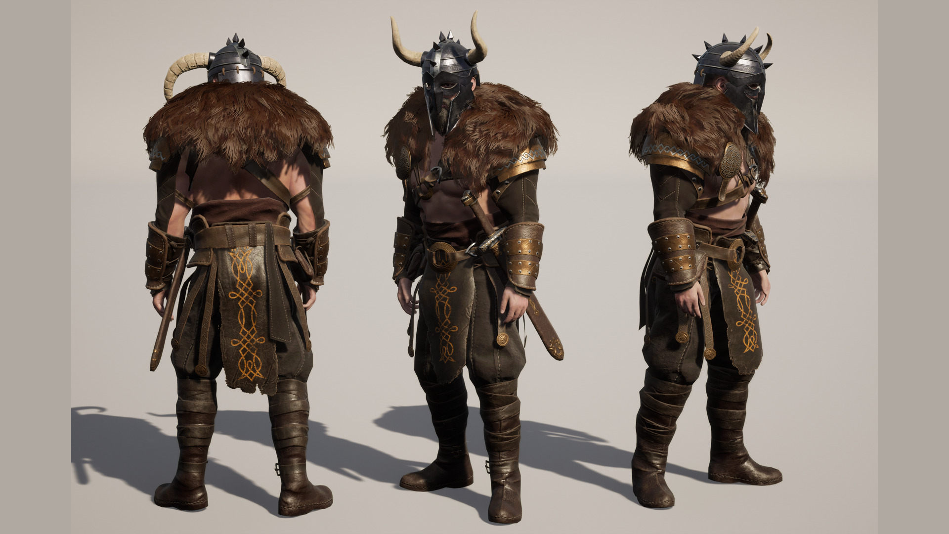 Viking Armour Collection Pack Low-poly 3D model_6