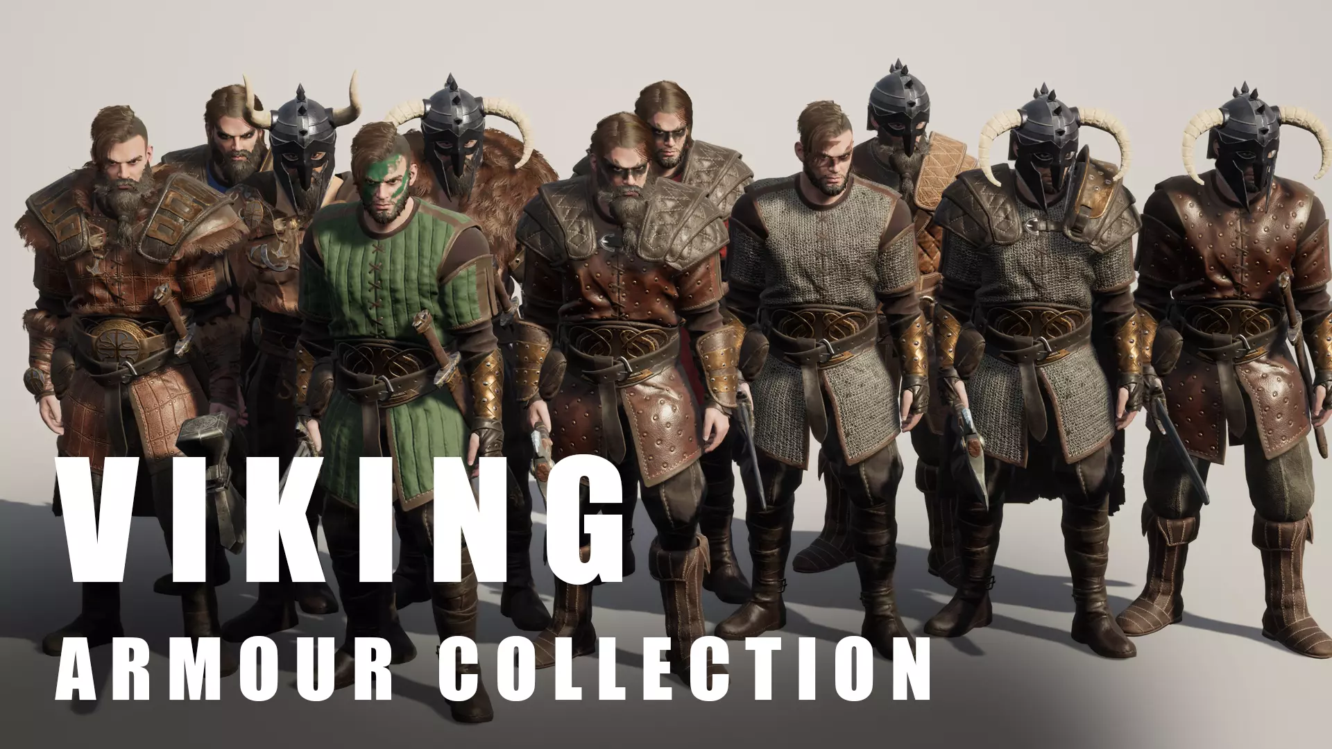 Viking Armour Collection Pack Low-poly 3D model_0