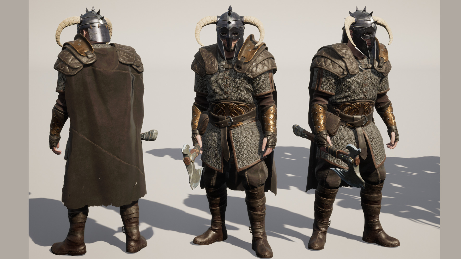 Viking Armour Collection Pack Low-poly 3D model_3