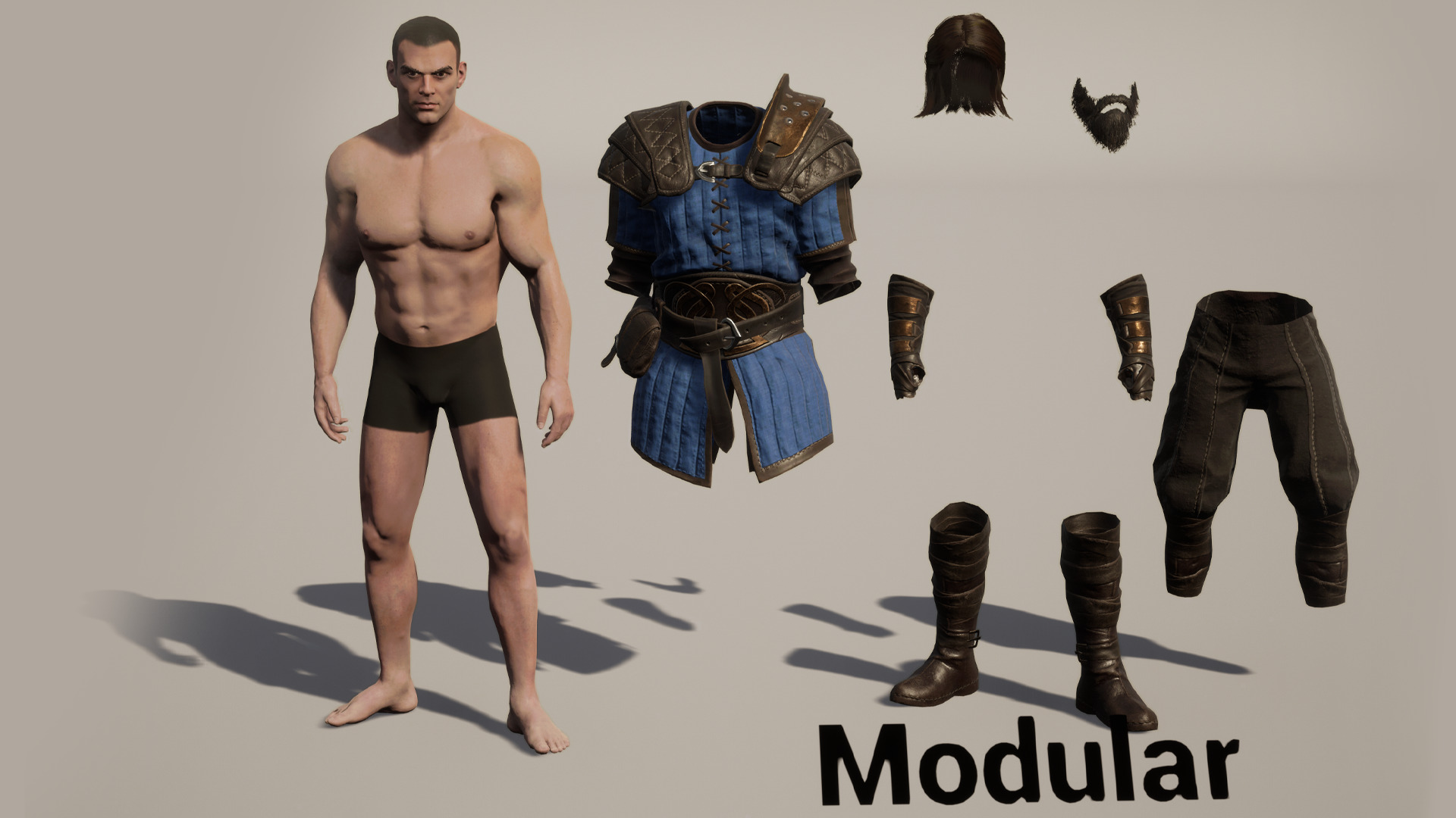Viking Armour Collection Pack Low-poly 3D model_15