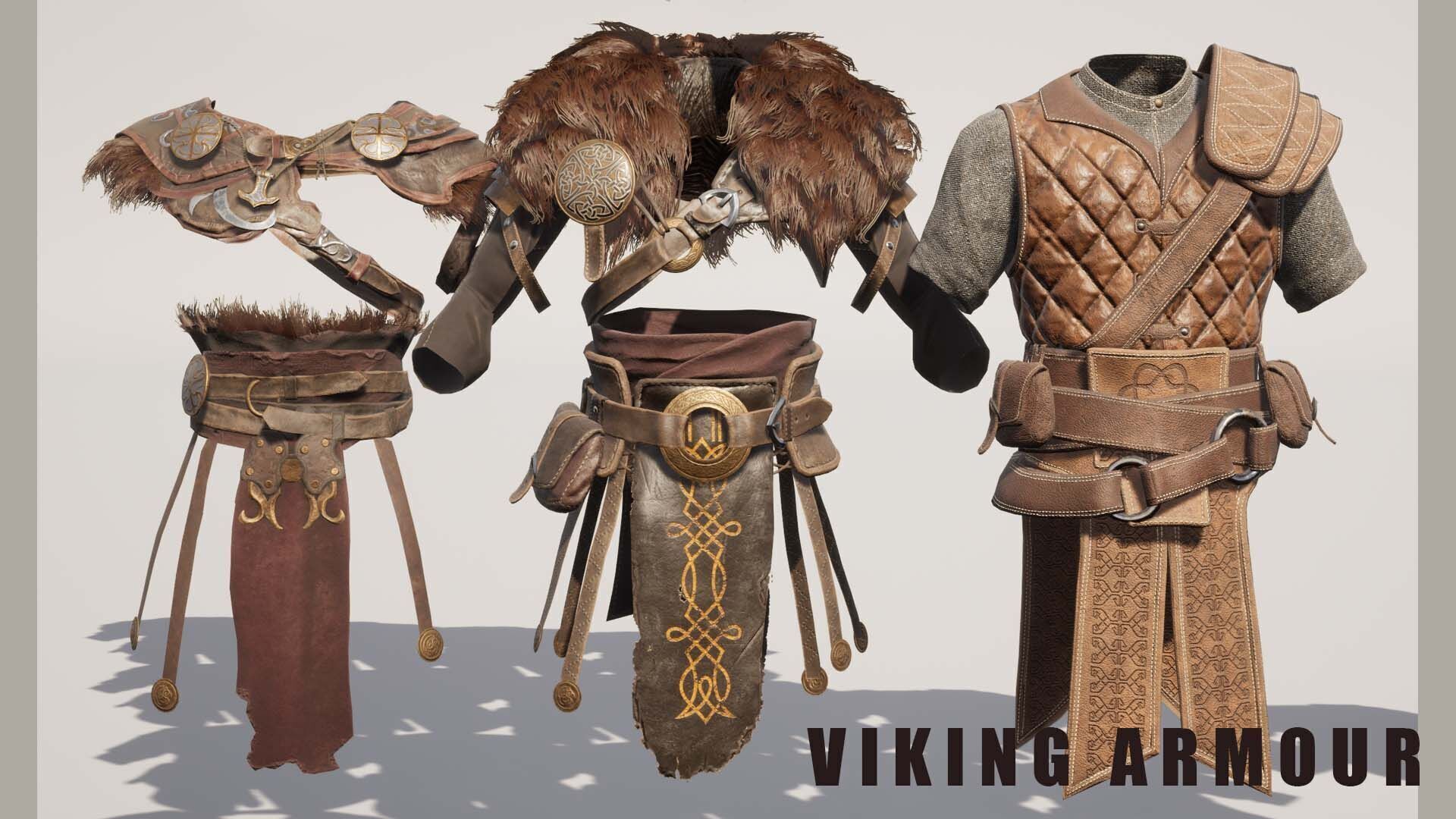 Viking Armour Collection Pack Low-poly 3D model_23
