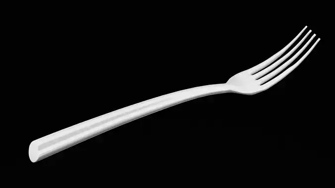 Eating Fork Utensil Low-poly 3D model