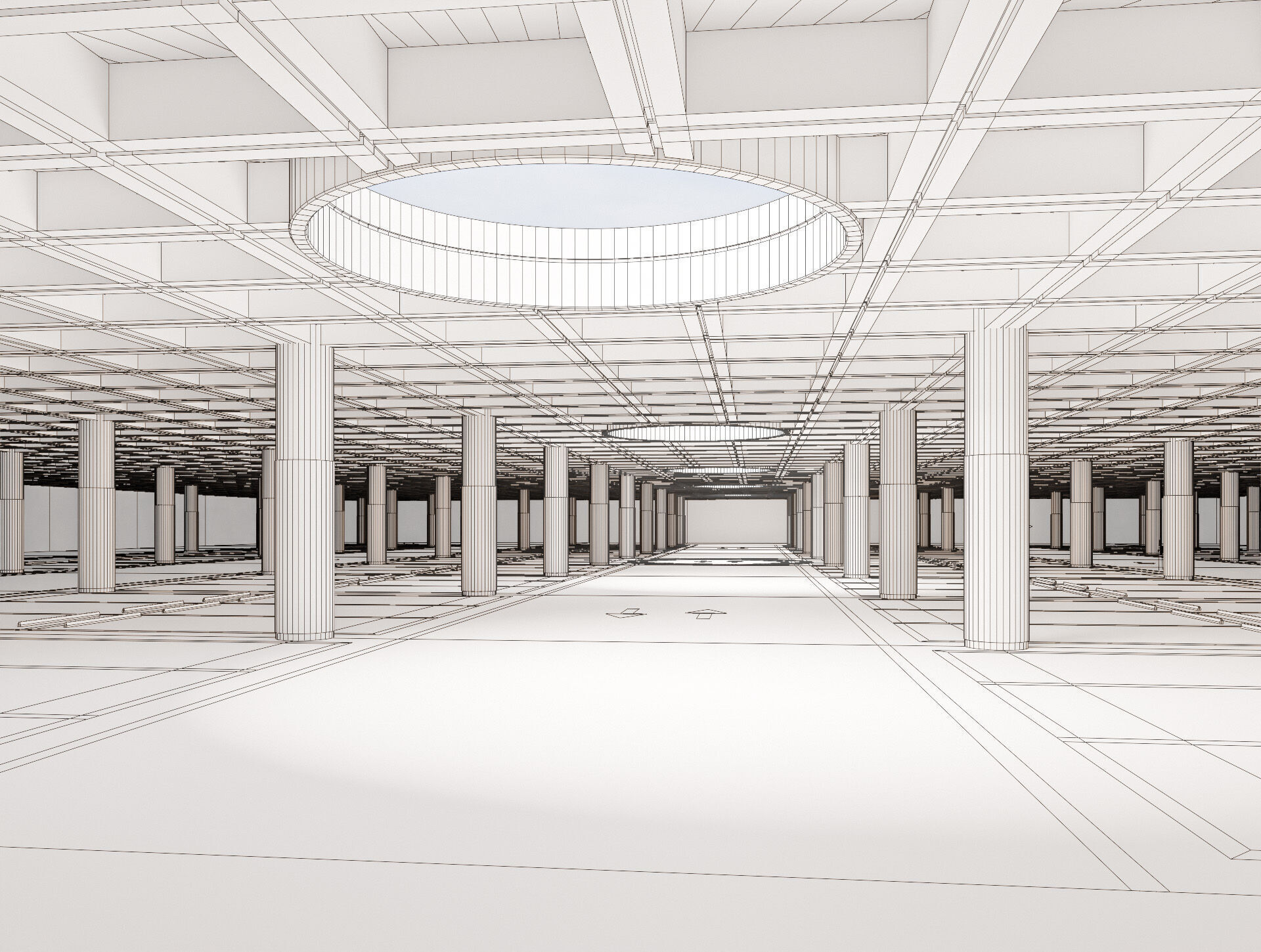 Parking Studio Low-poly 3D model_8