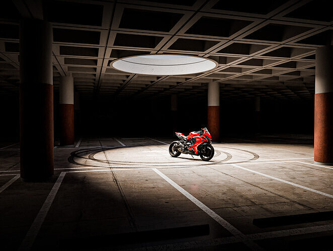 Parking Studio Low-poly 3D model 3