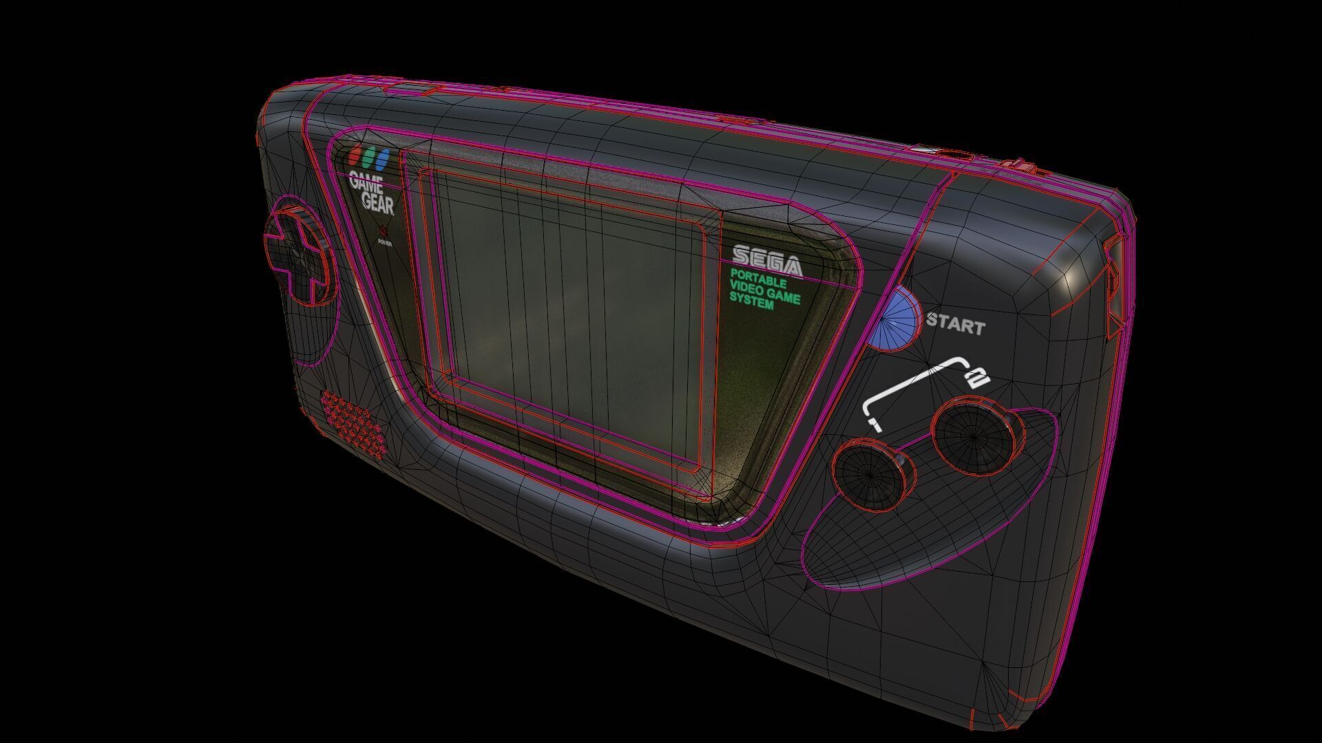Sega Game Gear Low-poly 3D model_19
