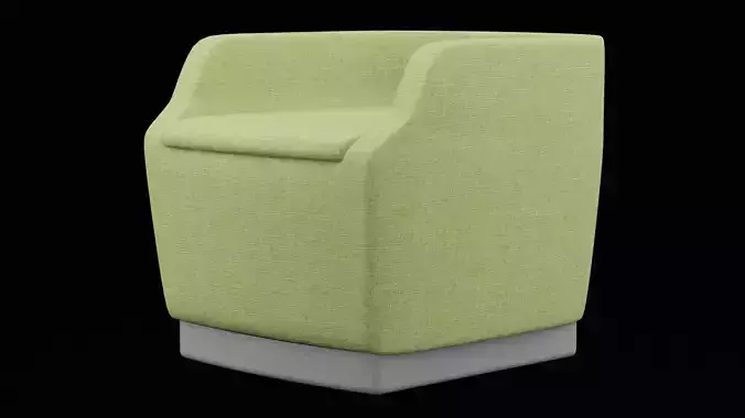 Green Chair Furniture No Back