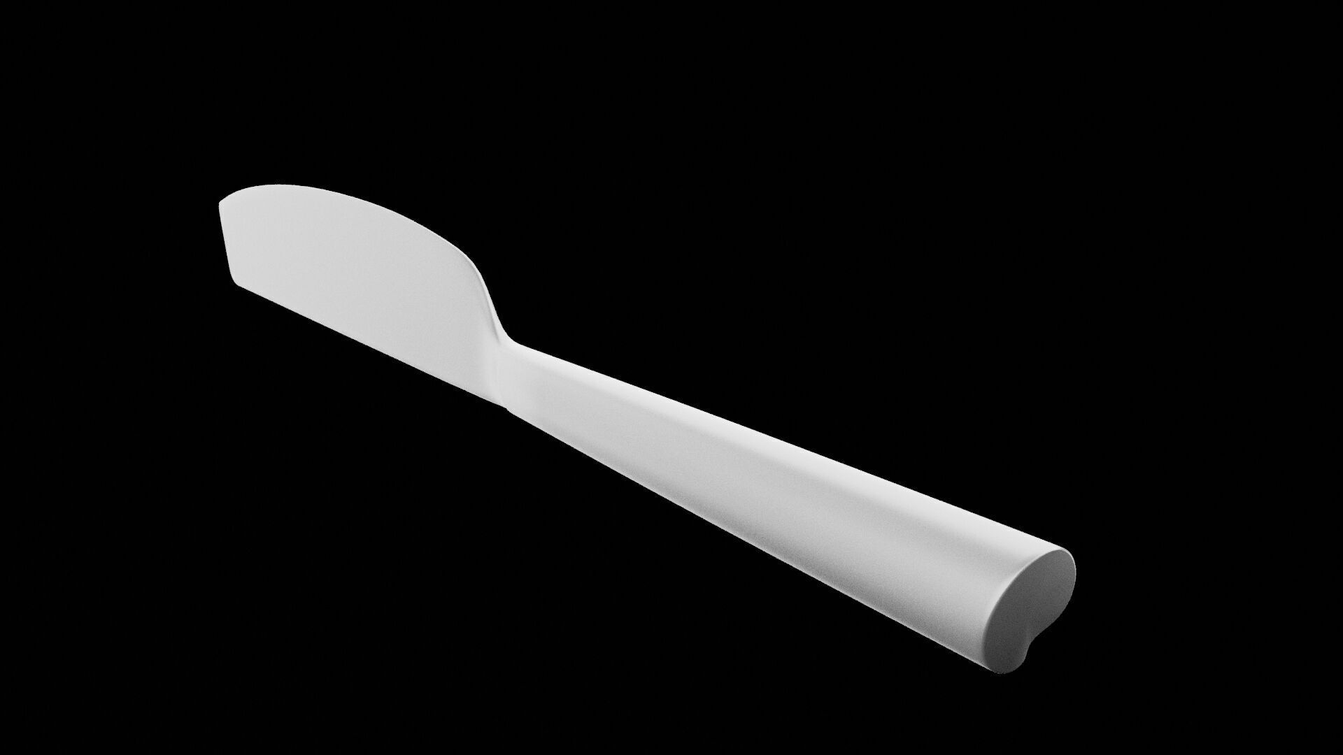 Dinner Knife Low-poly 3D model_2