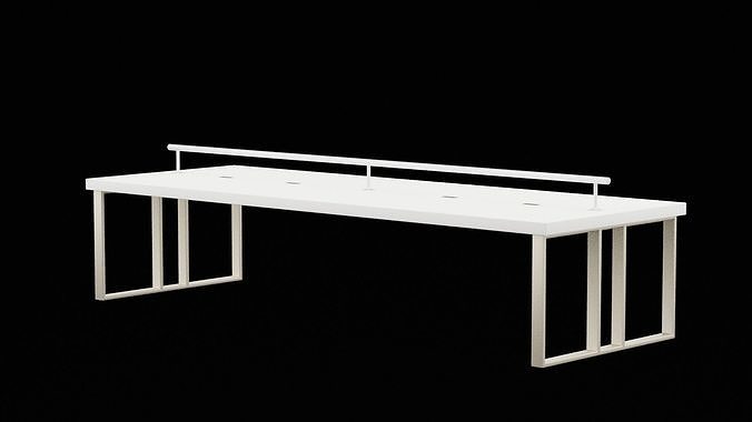 Big Dining Table Low-poly 3D model