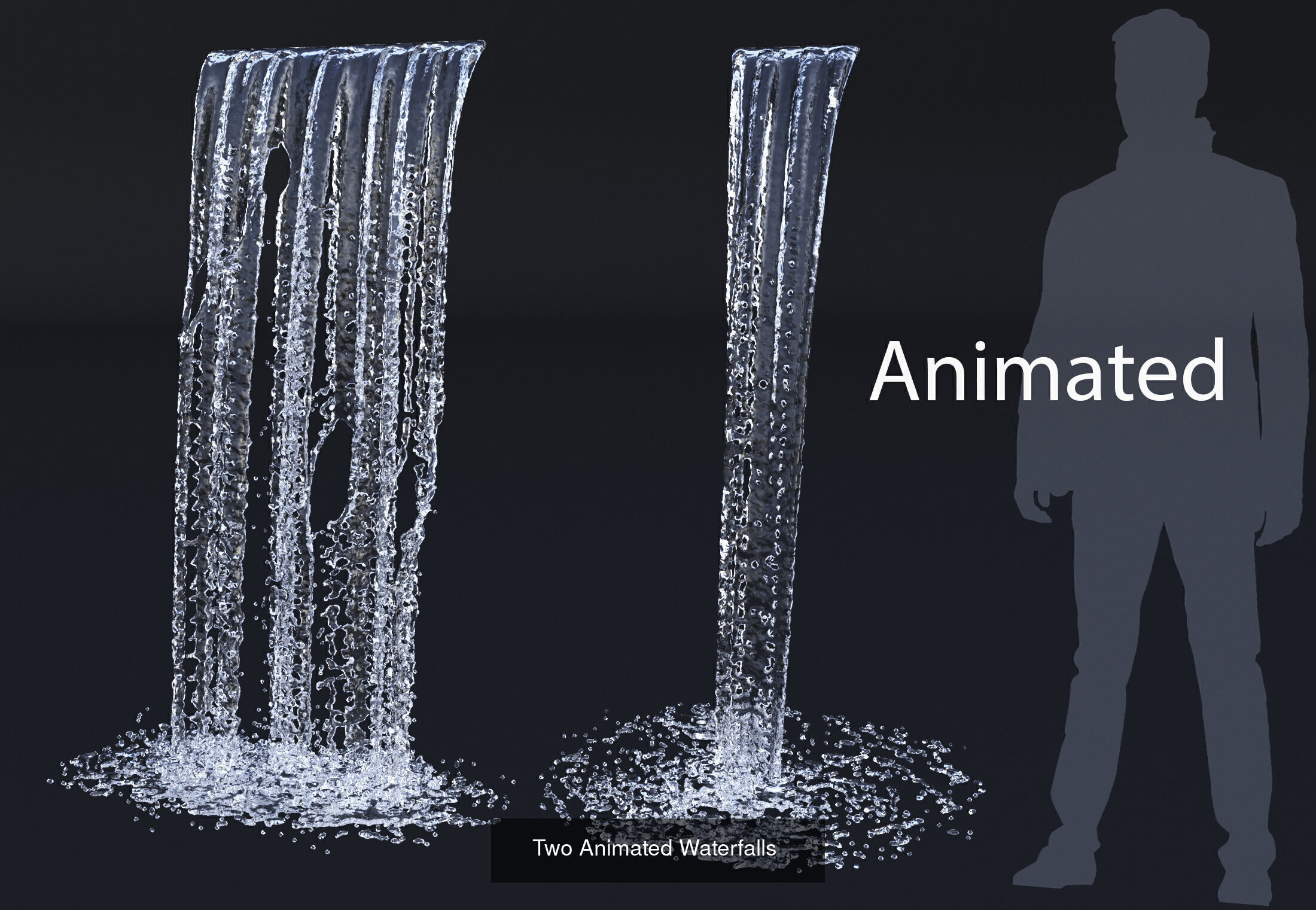 Animated Collection of Waterfalls and Fountains _15