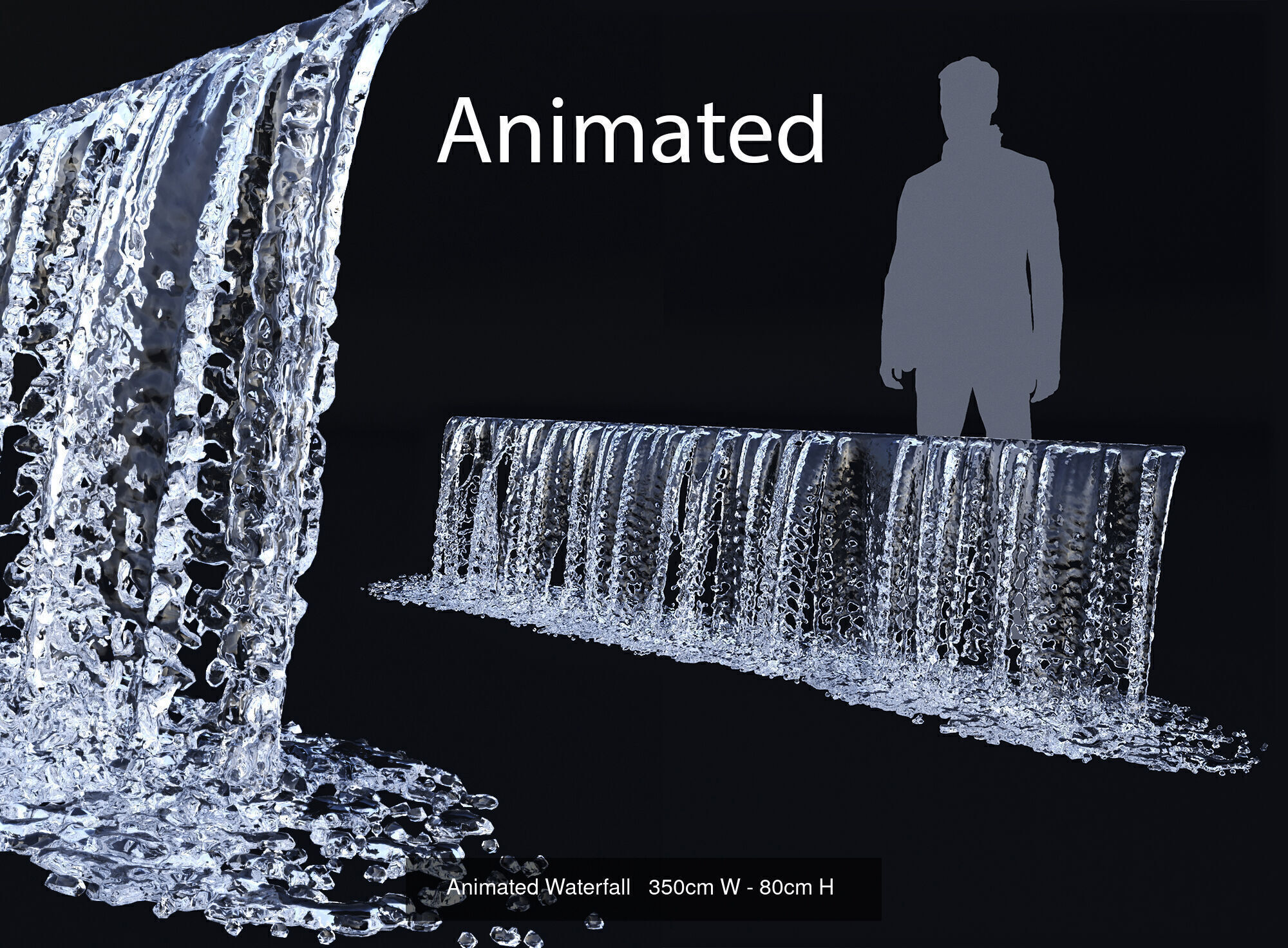 Animated Collection of Waterfalls and Fountains _14