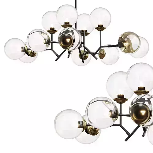 12 Light Black Chandelier