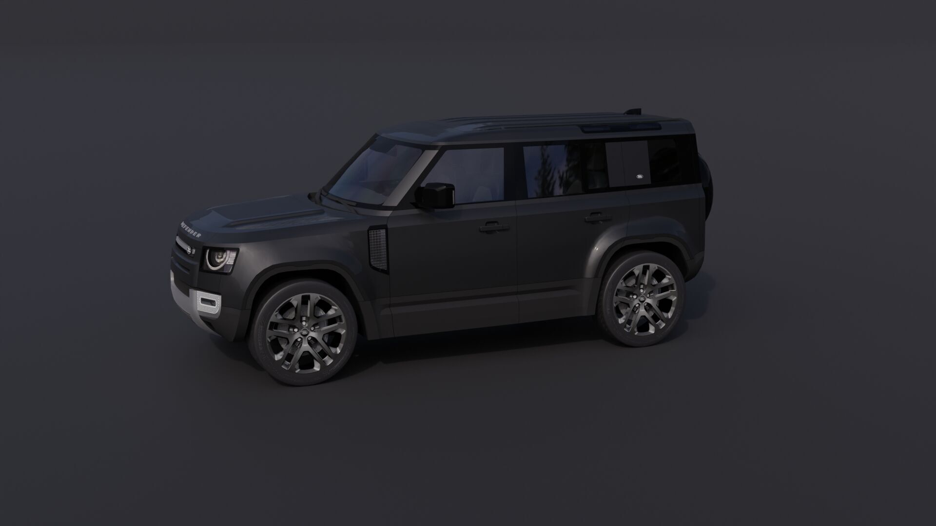 Land Rover Defender 110 Low-poly 3D model_30