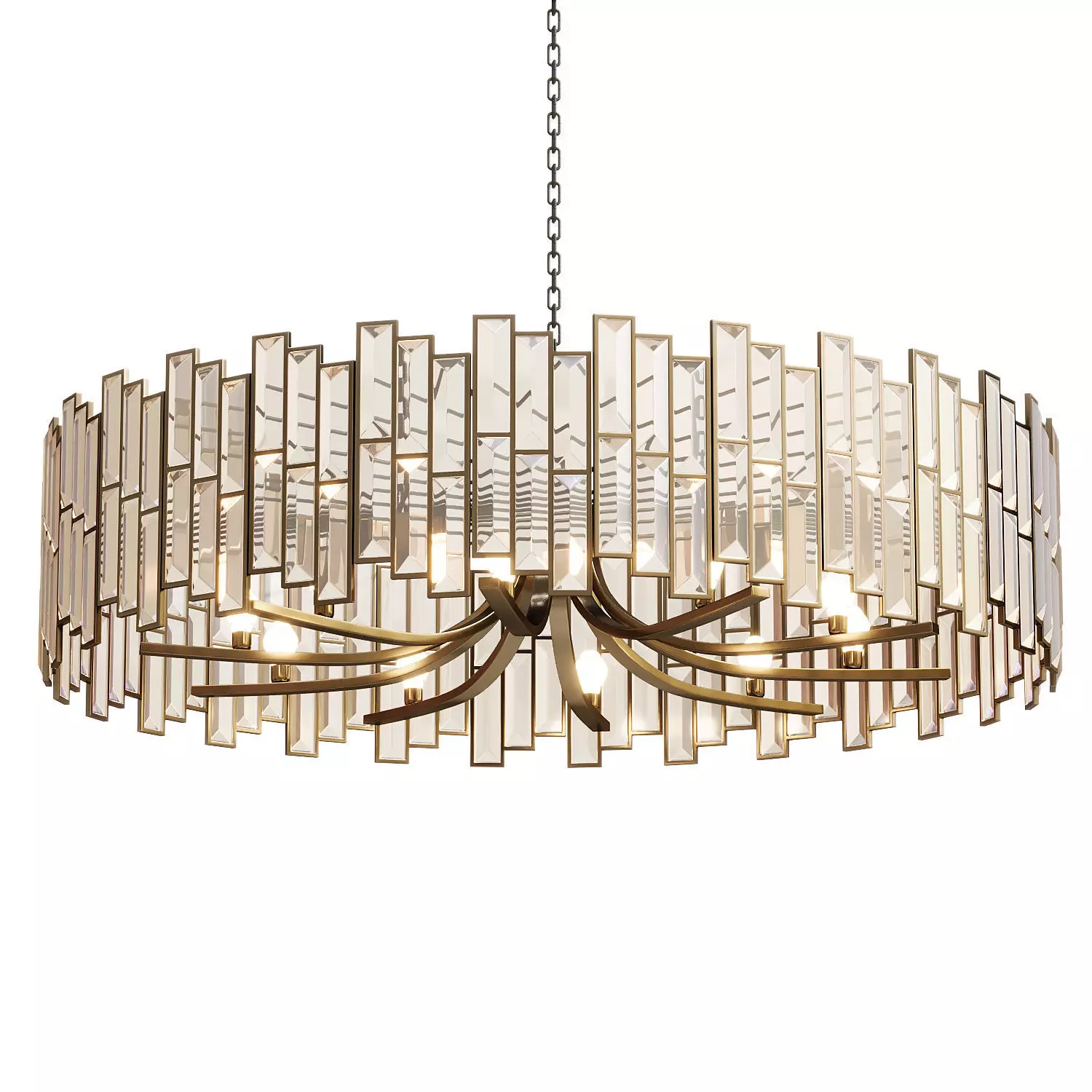 Clytia Modern Geometric Crystal Chandelier 3D model_0
