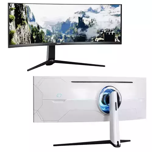 Samsung Odyssey G9 Gaming Monitor 3D model Samsung Odyssey G9 Gaming Monitor 3D model