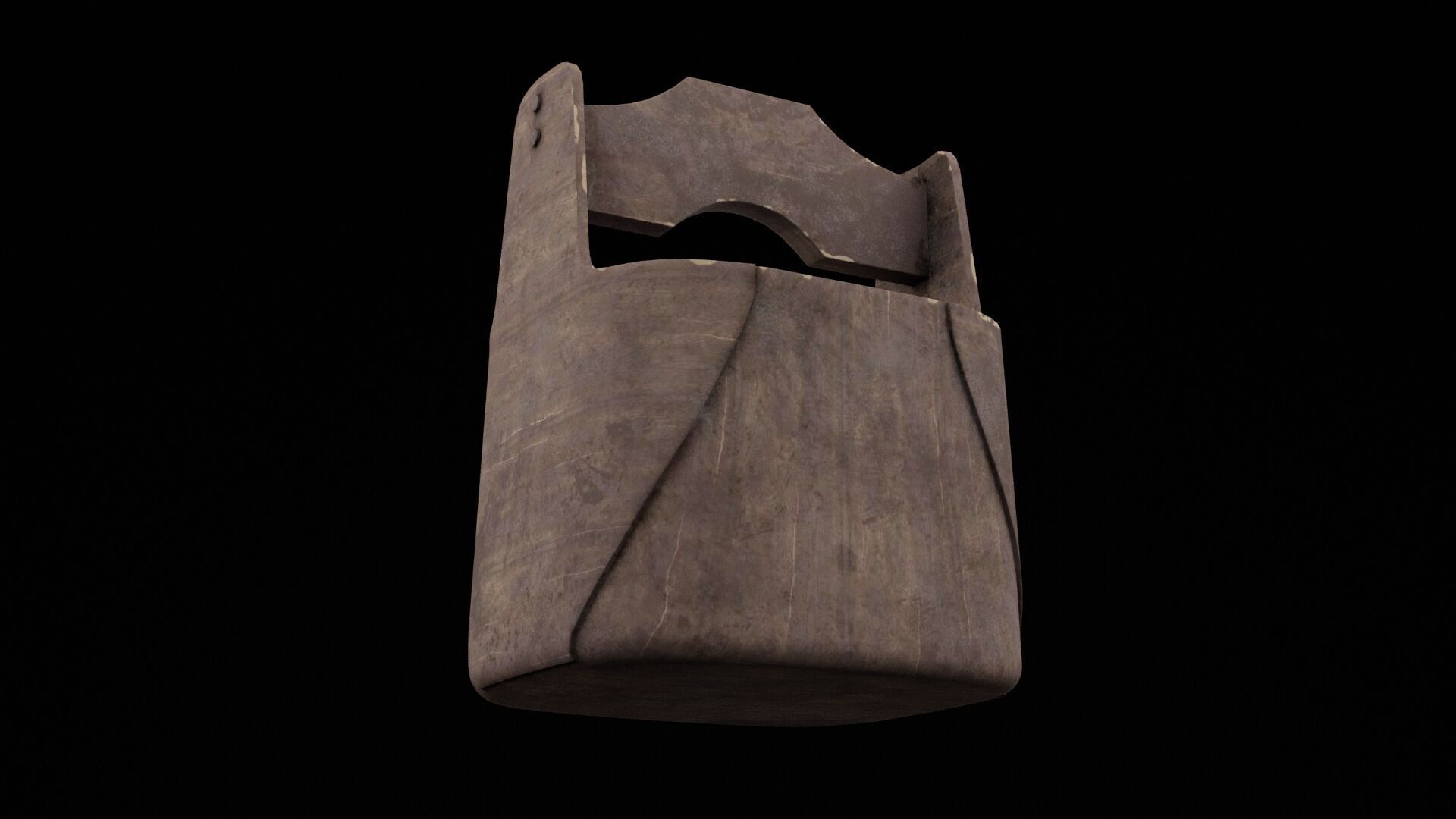 Wooden Beer Bucket Low-poly 3D model_6