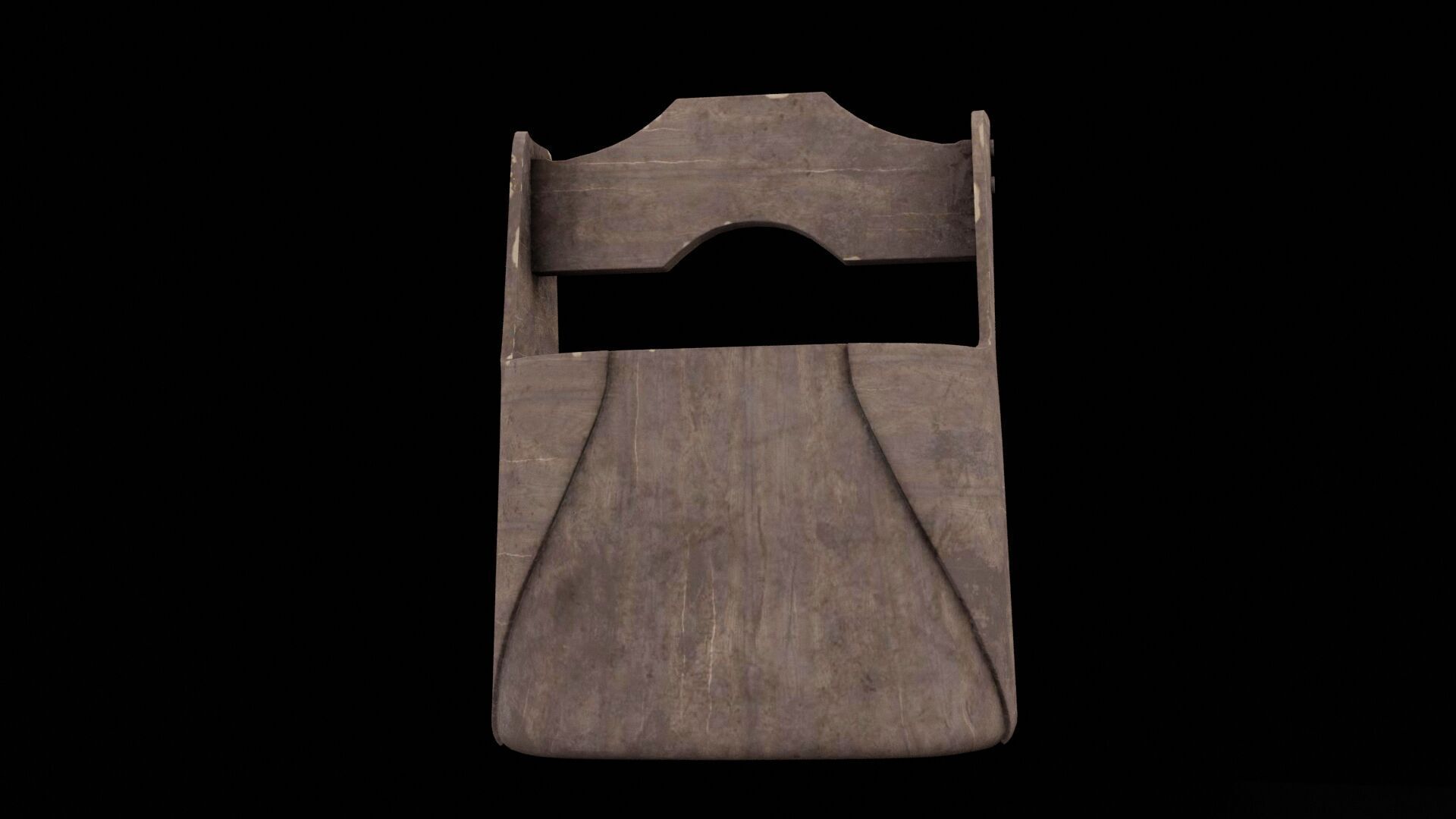 Wooden Beer Bucket Low-poly 3D model_5