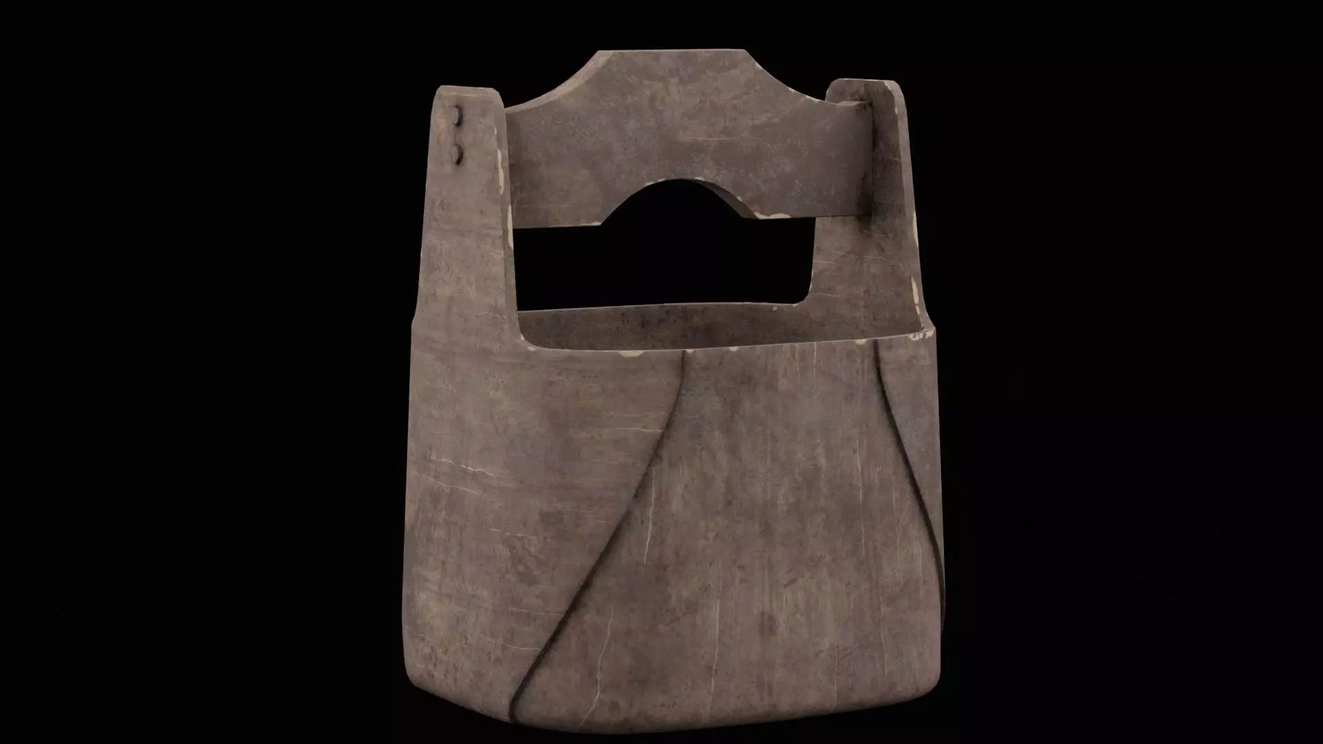 Wooden Beer Bucket Low-poly 3D model_0