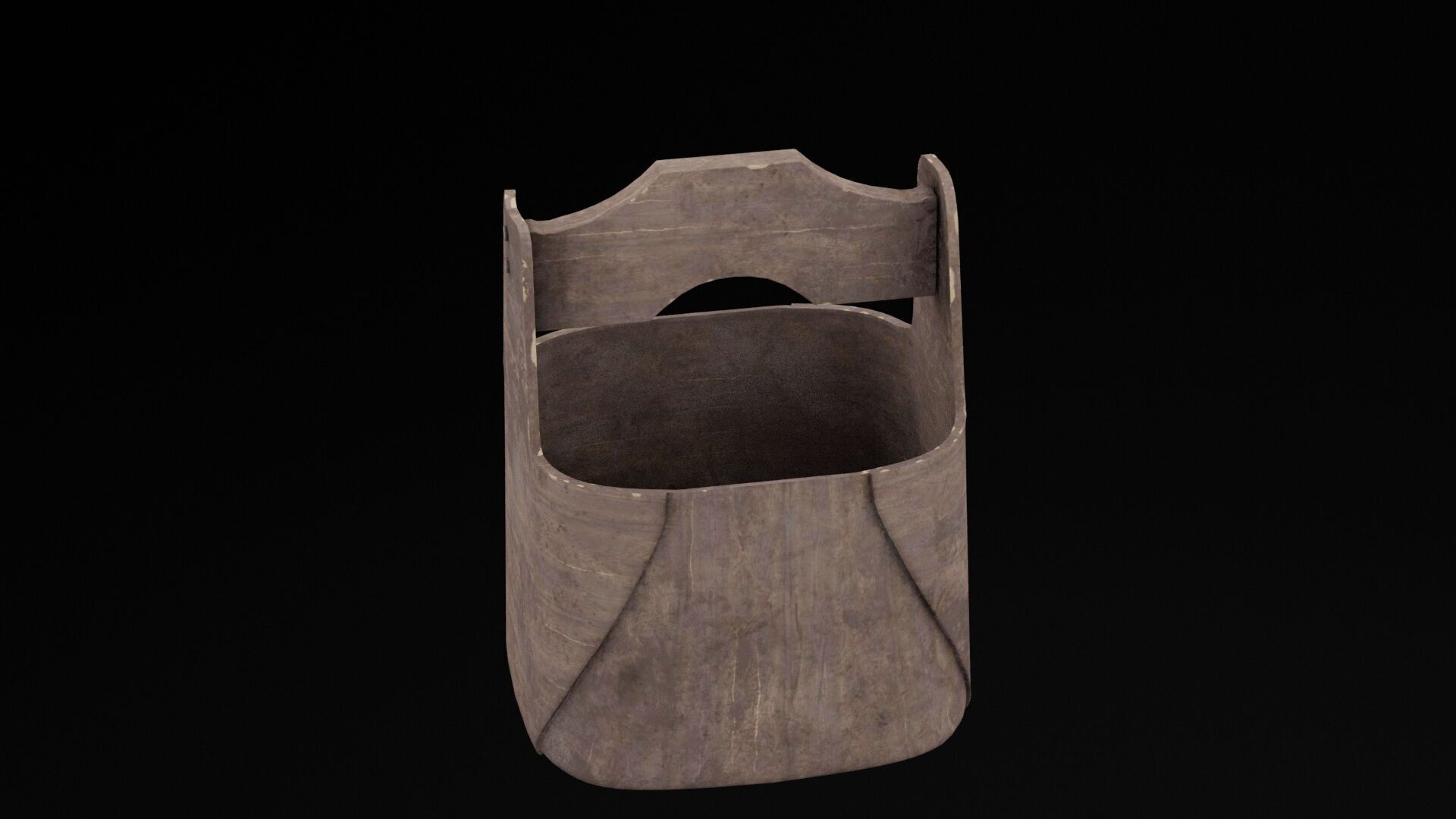 Wooden Beer Bucket Low-poly 3D model_2