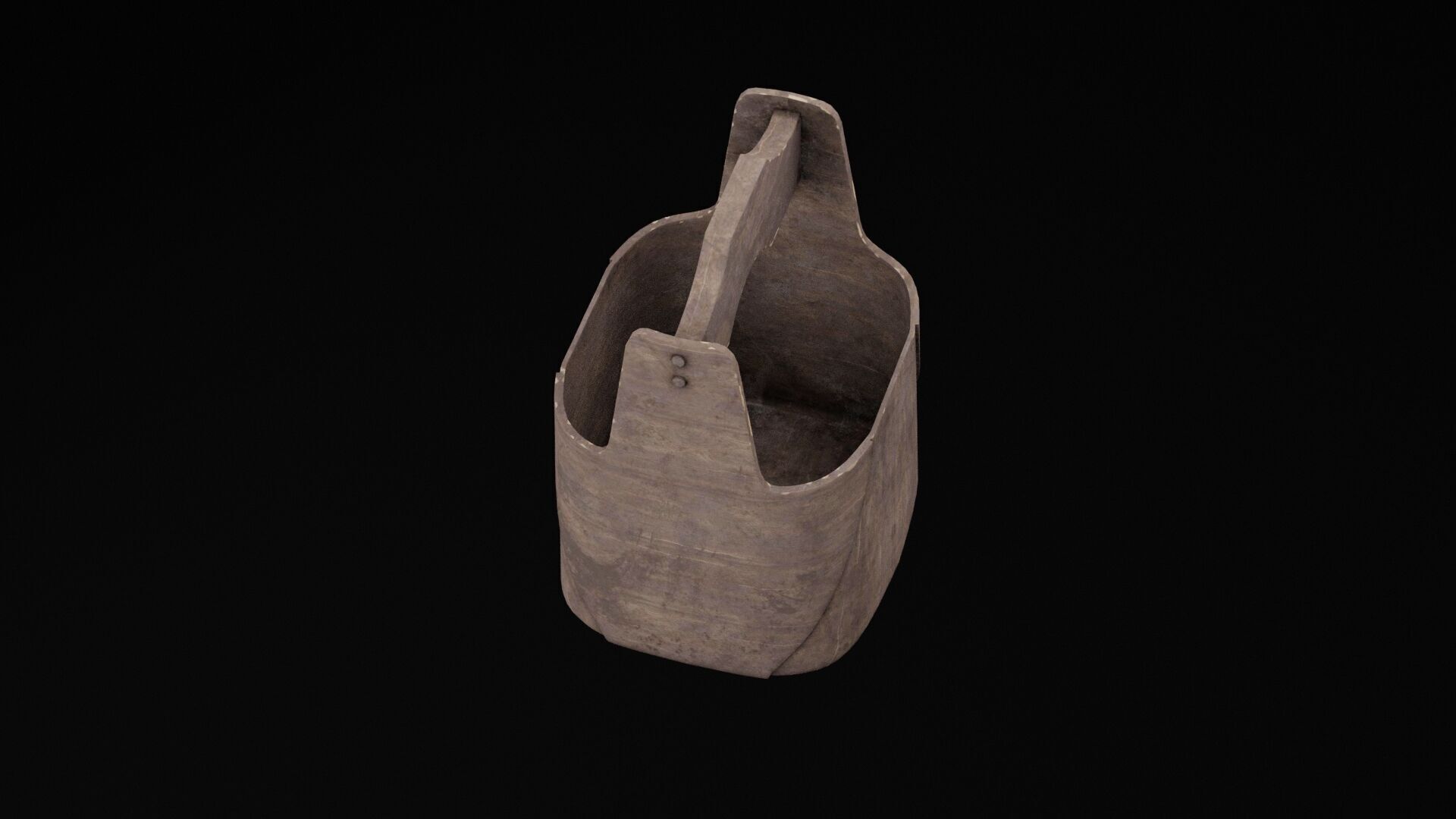 Wooden Beer Bucket Low-poly 3D model_4