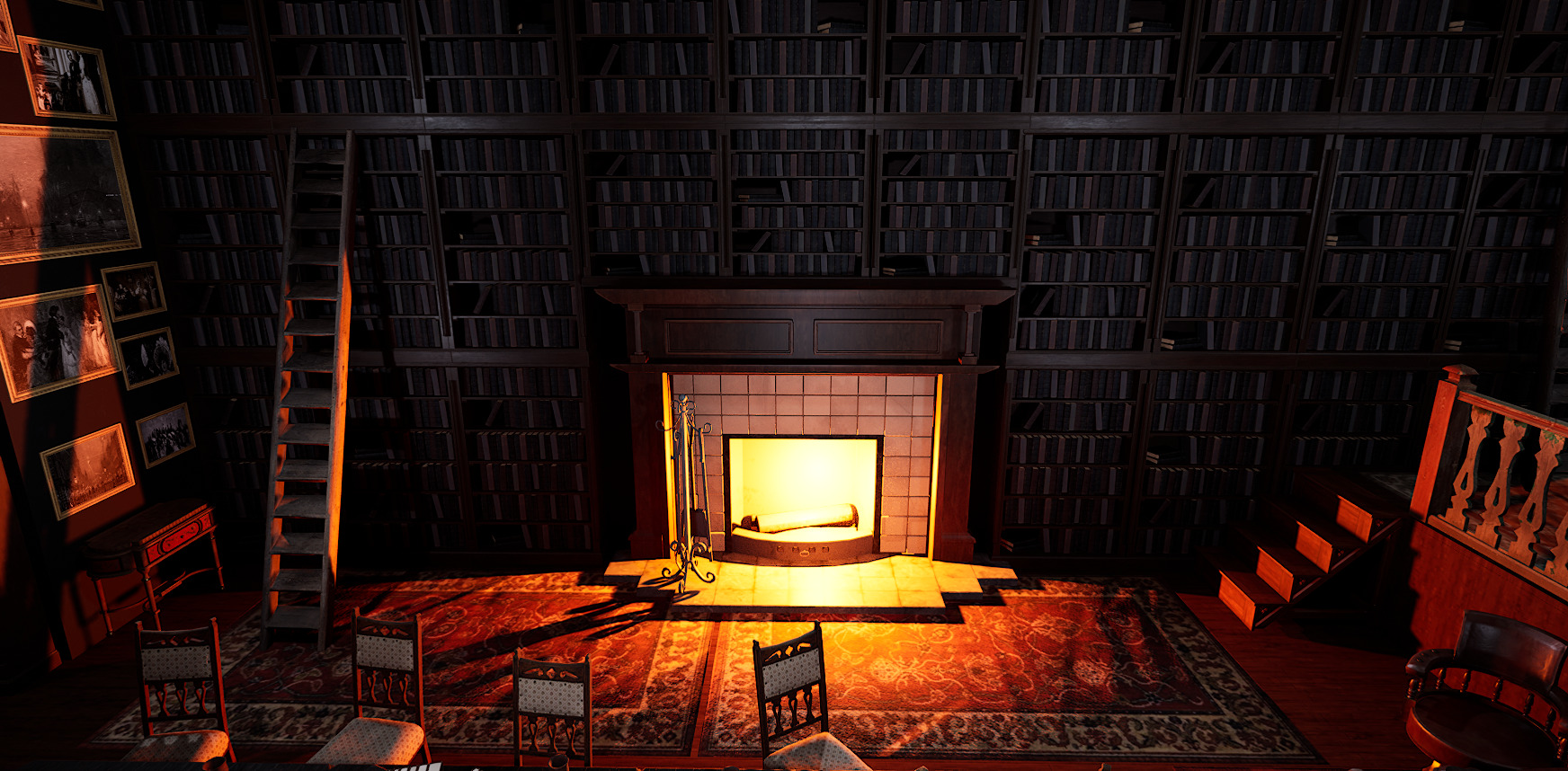 Unique Style Gothic and Victorian Library and Athenaeum 3D model_14