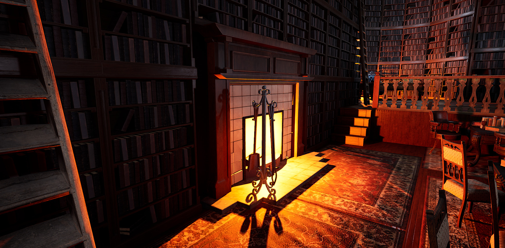 Unique Style Gothic and Victorian Library and Athenaeum 3D model_15