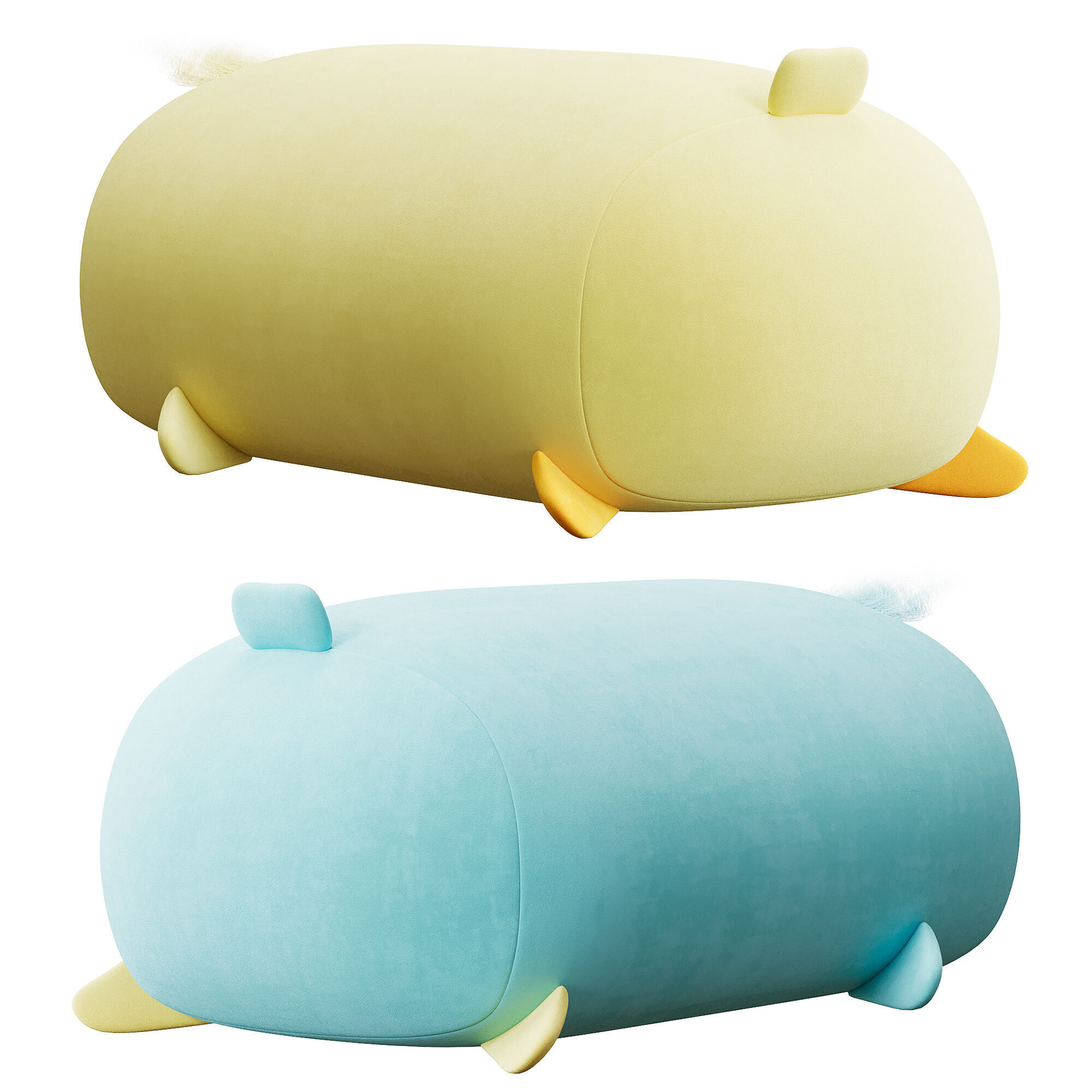 Jumbo Squishy Duck Plush 3D model_3