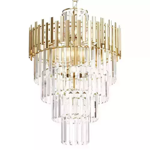 Tierizo Modern Tapered Tiered Crystal Chandelier