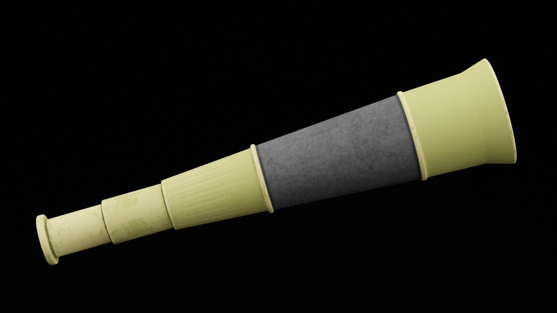 Pirate Monocular Low-poly 3D model_1