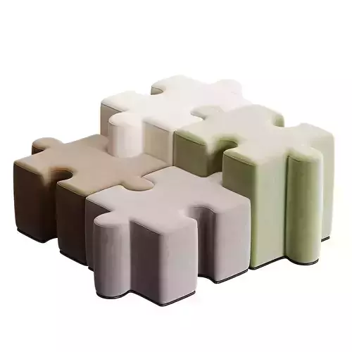Pouf soft childrens square puzzle