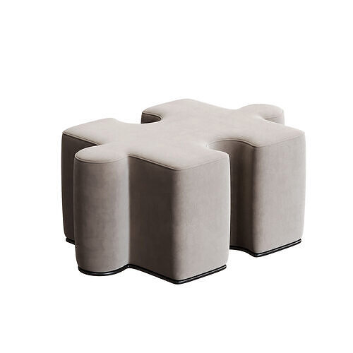 Pouf soft childrens square puzzle 3D model 3