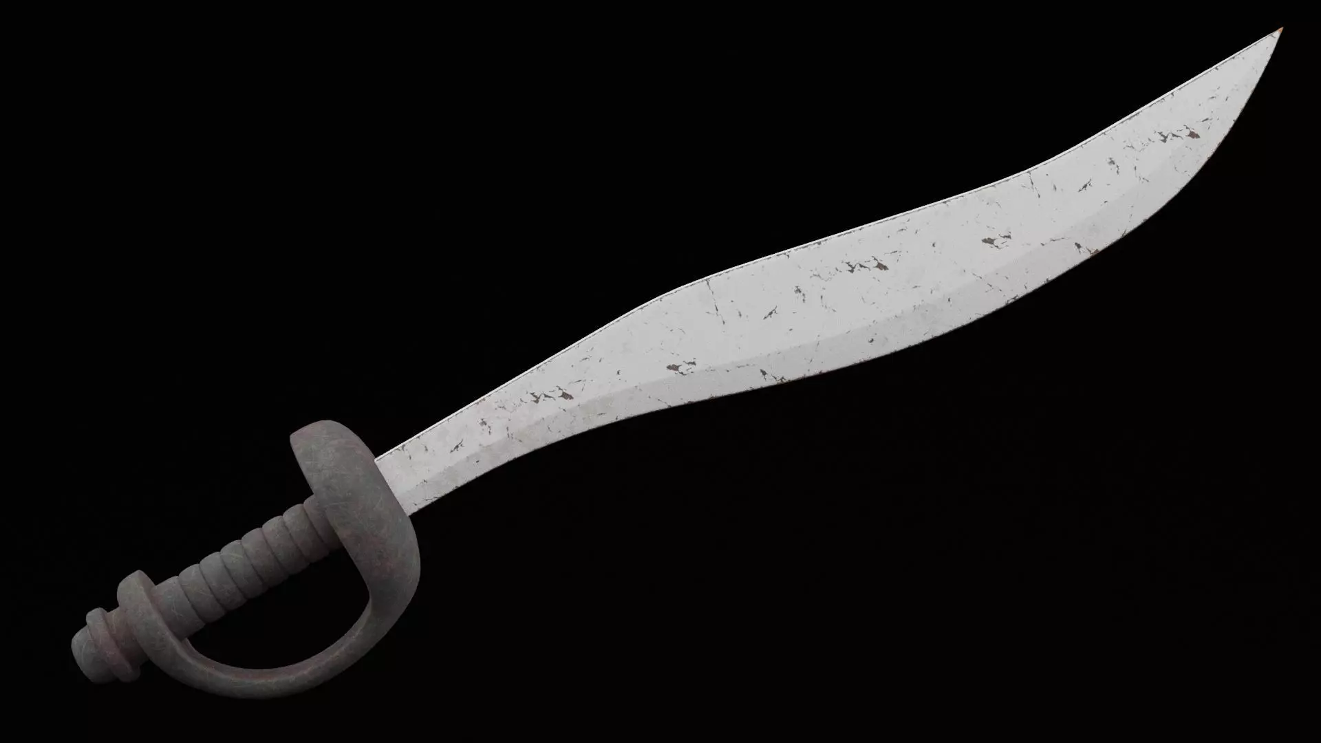 Moon Sword Weapon Low-poly 3D model_0