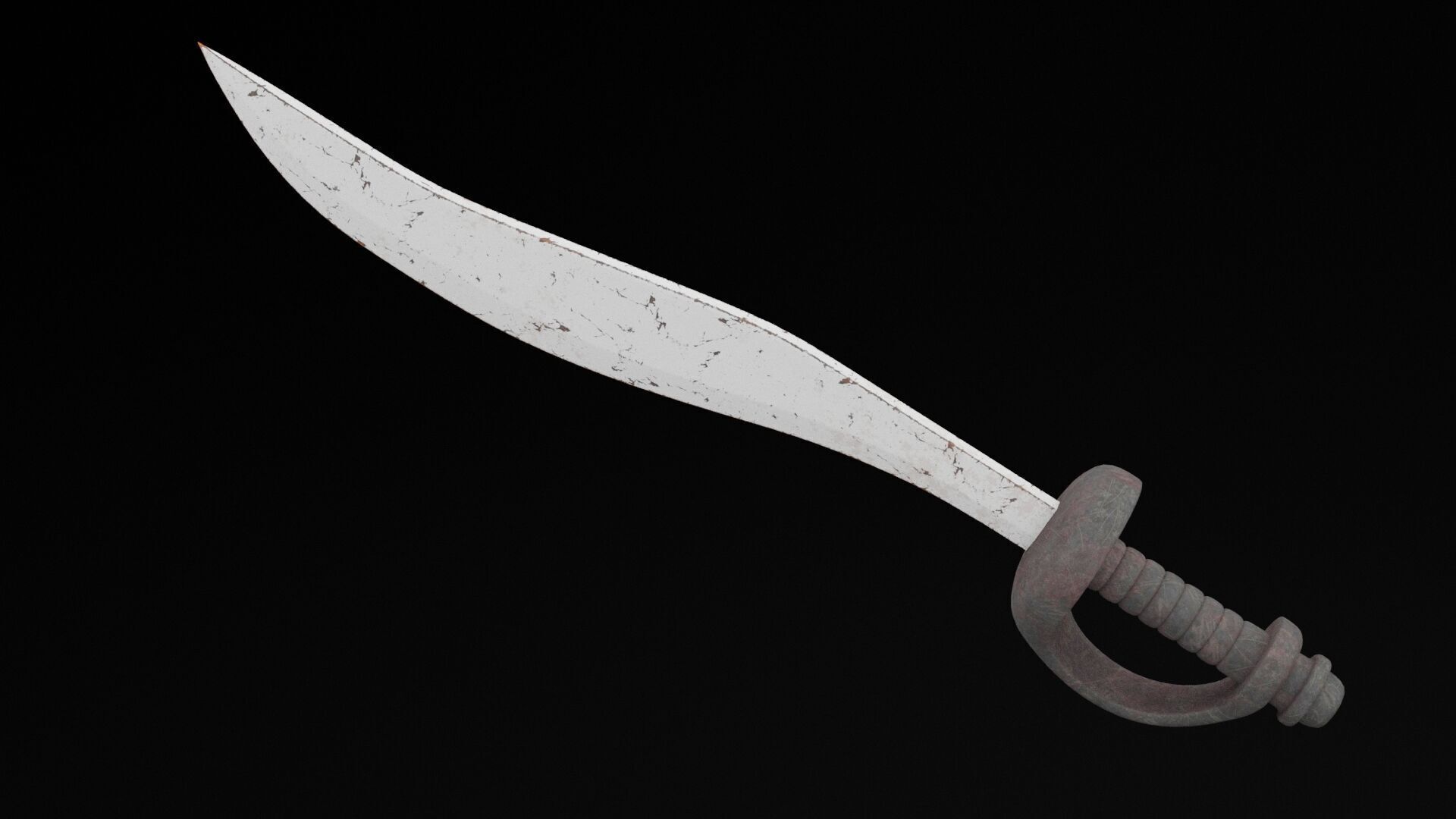 Moon Sword Weapon Low-poly 3D model_2
