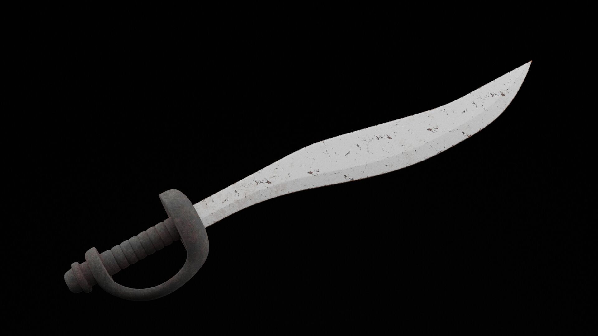 Moon Sword Weapon Low-poly 3D model_6