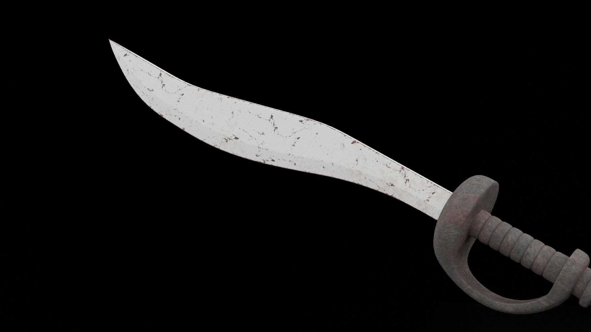 Moon Sword Weapon Low-poly 3D model_5